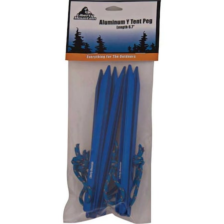 Liberty Mountain 6.7in. Aluminum Y Tent Peg, 6PK 120754
